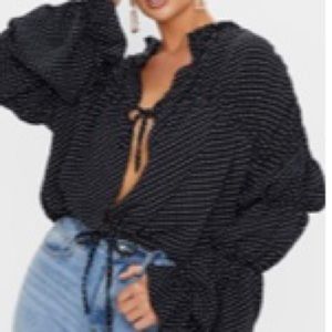 Black polka Dot blouse